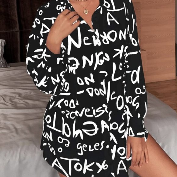 TREND DOLLZ Button Down Top / Blouse - Black - Picture 3 of 5